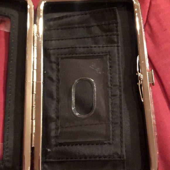 Brown Alligator Patent Leather Wallet/Cell Phone Case -Bill & Credit Card Holder - Picture 4 of 5